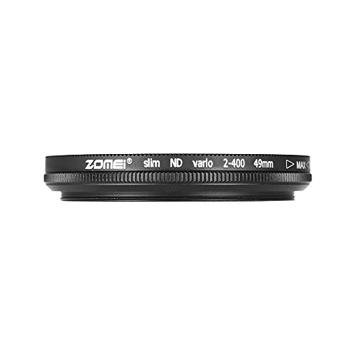 Qukaim Zomei 49 mm Ultra Slim Variabler Fader ND-Filter, ND2-400 verstellbarer Graufilter für NEX 18-55 mm Objektiv, Ersatz für ND2 ND4 ND8 ND16 ND32 ND400 Qukaim Zomei 49 mm Ultra Slim Variabler Fader ND-Filter, ND2-400 verstellbarer Graufilter für NEX 18-55 mm Objektiv, Ersatz für ND2 ND4 ND8 ND16 ND32 ND400 von Qukaim