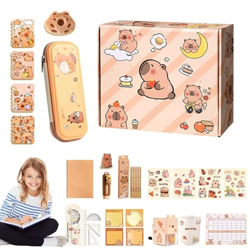Qumiuu Capybara Schreibwarenset,Cartoon Capybara Stifteetui | Niedliche Schreibwaren für Weihnachten Geburtstag Schulstart Mit Notizbüchern Klebezetteln Aufklebern Stiften und Mehr Qumiuu Capybara Schreibwarenset,Cartoon Capybara Stifteetui | Niedliche Schreibwaren für Weihnachten Geburtstag Schulstart Mit Notizbüchern Klebezetteln Aufklebern Stiften und Mehr von Qumiuu
