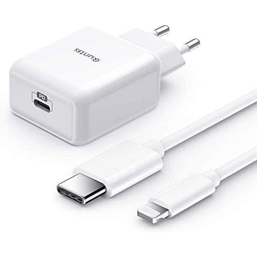 Quntis 18W iPhone Schnellladegerät, USB C Ladegerät mit 2M iPhone Schnellladekabel von Quntis