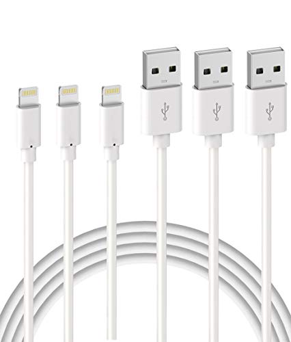 Quntis 3Pack 2m Ladekabel, MFi Zertifiziertes Kabel kompatibel mit iPhone 14 13 12 SE 2020 11 Pro XS Max XR X 8 Plus 7 Plus 6 Plus 5s SE iPad Pro Air Mini von Quntis