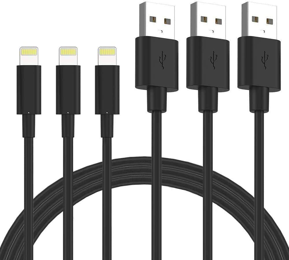 Quntis Ladekabel Zertifiziert Blitz-Kabel, (100 cm), iPhone Kabel 3Pack, weiß von Quntis