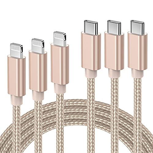 Quntis USB C auf Lightning Kabel MFi-Zertifiziert, 3 Pack 1M+2M+3M Nylon Power Delivery Typ C Schnellladekabel, Lightning Ladekabel auf USB C kompatibel mit iPhone 12/11 Pro Max X XR XS 8 Plus iPad von Quntis