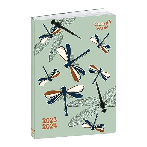 Quo Vadis - 1 Eurotextagenda Schultageskalender – August 2023 bis Juli 2024 – Kollektion: Fly – Motiv Libellen – Format 12 x 17 cm von Quo Vadis