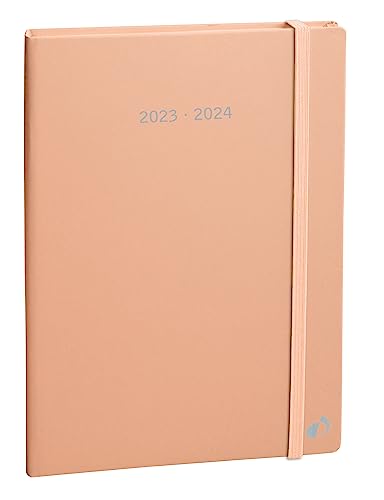 Quo Vadis 155030Q Kalender PLAN Note Mehrsprachig Jahr 2023-2024 Format 15 x 21 cm Woche 16 Monate September Dezember weißes Papier Einband Farbe Orange aus Hartkarton Pastel mit Gummiband von Quo Vadis