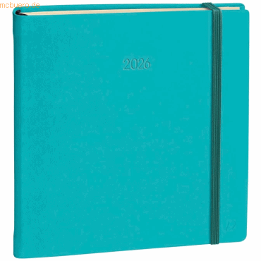 Quo Vadis Buchkalender Executif Prestige 16x16cm Silk türkis 2026 von Quo Vadis