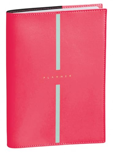 Quo Vadis - Kalender 16 Monate – 2024 – 2025 – Wochenplan – Wochenkalender – mehrsprachig – Billy – Rosa – 16 Monate September bis Dezember – 16 x 24 cm – Papier Clairefontaine weiß – Französisches von QUO VADIS