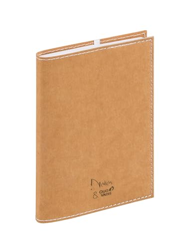 Quo Vadis - Kalender – 2025 – Recycling – Wochenkalender – mehrsprachig – Nelies – Braun – 13 Monate von Dezember bis Dezember – 10 x 15 cm – Recyclingpapier von Clairefontaine – hergestellt in von QUO VADIS