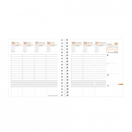 Quo Vadis - Kalendereinlagen – Spiralbindung – 2025 – Time & Life Medium – Wochenkalender – Französisch – 13 Monate von Dezember bis Dezember – 16 x 16 cm – Papier Clairefontaine weiß – hergestellt in von QUO VADIS