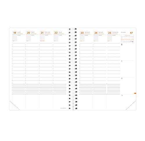Quo Vadis - Kalendereinlagen – Spiralbindung – 2025 – Time & Life Xlarge – Wochenkalender – Französisch – 13 Monate von Dezember bis Dezember – 21 x 27 cm – Papier Clairefontaine weiß – hergestellt in von Quo Vadis
