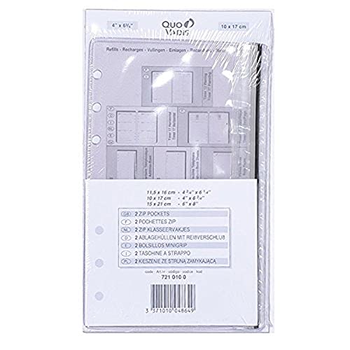 Quo Vadis Nachfüllpack mit Reißverschluss, T17/Compact, 10 x 17 cm von QUO VADIS
