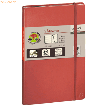 Quo Vadis Notizbuch Habana 160x240mm liniert rot Quo Vadis Notizbuch Habana 160x240mm liniert rot von Quo Vadis