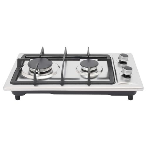 Qussse Gaskochfeld 2 Flammig, Edelstahl Gasherd mit 1.5m Gasschlauch NG/LPG Tragbare Gaskocher mit Piezo-Zündung 3000W+1750W für Camping Wohnmobile Boote und Haus Qussse Gaskochfeld 2 Flammig, Edelstahl Gasherd mit 1.5m Gasschlauch NG/LPG Tragbare Gaskocher mit Piezo-Zündung 3000W+1750W für Camping Wohnmobile Boote und Haus von Qussse