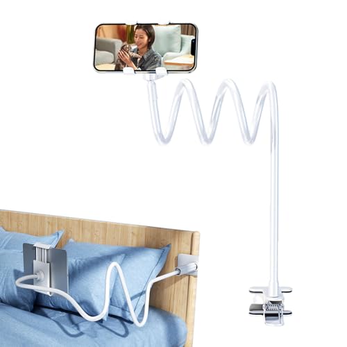 Handy Halter für Bett, Schwanenhals Handy Halterung, 360° Drehbare Superlanger Flexible Arm Mobile Halterung, Verstellbare Lazy Bracket für Bett Auto Home Tische von Qutalmi