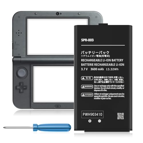 [3600mAh] SPR-003 Akku für Nintendo 3DS XL New 3DS XL LL Spielkonsole, Aufgerüstete interne Ersatzbatterie mit hoher Kapazität für Nintendo Switch Spielkonsole mit Reparaturwerkzeugsatz von Quzmo