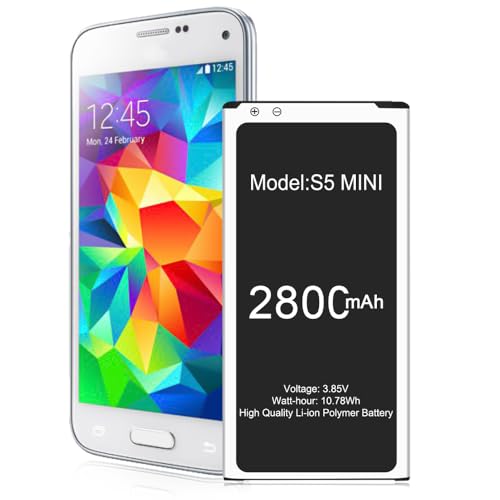 Akku für Samsung Galaxy S5 Mini, 2800mAh Ersatzakku für Samsung Galaxy S5 Mini SM-G800F DuoS SM-G800H Handy/Smartphone Batterie Akku-Ersatzakku ohne NFC Akku für Samsung Galaxy S5 Mini, 2800mAh Ersatzakku für Samsung Galaxy S5 Mini SM-G800F DuoS SM-G800H Handy/Smartphone Batterie Akku-Ersatzakku ohne NFC von Quzmo