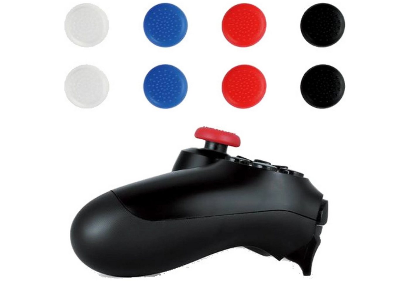 Qware Gaming Controller Caps Controller Caps kompatibel mit PS4 – Thumb Grips in 4 Farben (8er-Set) von Qware Gaming