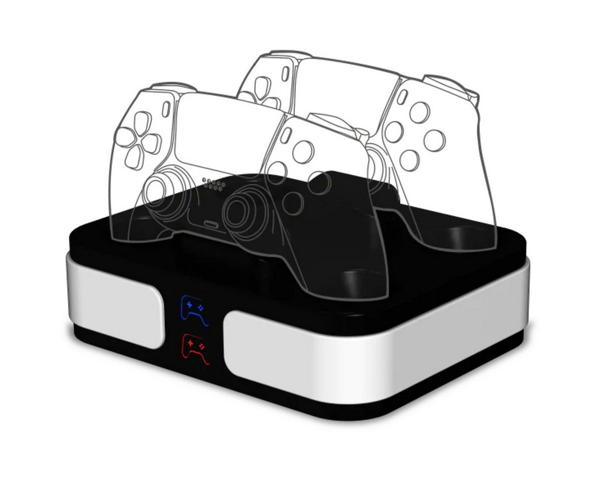 Qware Gaming PS5 Ladestation Schnellladegerät Kompatibel mit PlayStation 5 Controller-Ladestation (Playstation 5, 5V) von Qware Gaming