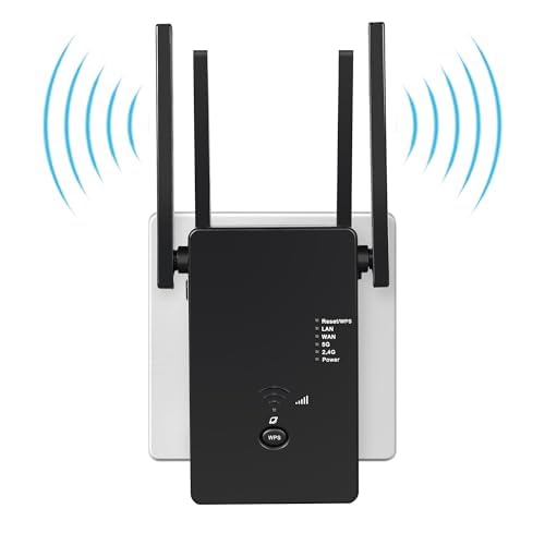 WLAN Repeater WLAN Verstärker 1200 Mbit/s,WiFi Repeater Dual-Band WiFi Booster Internet Verstärker mit Externen 4 Antenne Internet Booster Mit LAN/WAN Port,Kompatibel Allen WLAN Geräten WLAN Repeater WLAN Verstärker 1200 Mbit/s,WiFi Repeater Dual-Band WiFi Booster Internet Verstärker mit Externen 4 Antenne Internet Booster Mit LAN/WAN Port,Kompatibel Allen WLAN Geräten von Qwdqwd