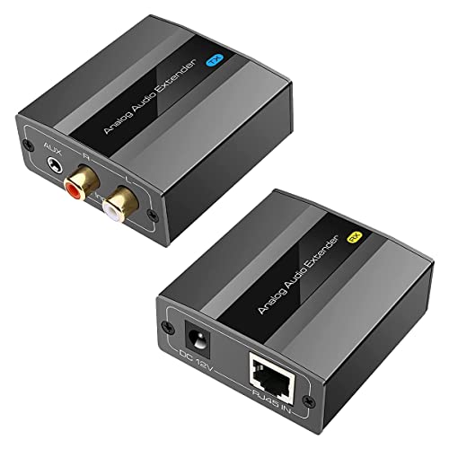 Qweradr Analoger Audio-Extender Cinch 3,5 mm Stereo über Ethernet Einzelnes Cat5E/6/7-Kabel Bis zu 500 M Audiokonverter EU-Stecker Qweradr Analoger Audio-Extender Cinch 3,5 mm Stereo über Ethernet Einzelnes Cat5E/6/7-Kabel Bis zu 500 M Audiokonverter EU-Stecker von Qweradr