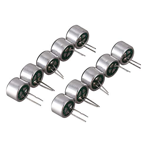 10 Stück 9,7 mm x 7 mm 2 Pin Mikrofon-Kapsel Miniphone Kondensator Elektret von Qwertfeet