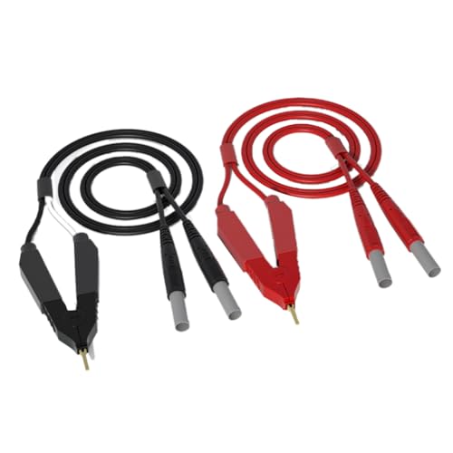 Qwertfeet Kelvin J.70075 Kelvin-Test LCR-Kabel, Widerstandskabel, 4 Kabel, Taschenlampe, Clip, Orichalum-Beschichtung, Kelvin Sonden Qwertfeet Kelvin J.70075 Kelvin-Test LCR-Kabel, Widerstandskabel, 4 Kabel, Taschenlampe, Clip, Orichalum-Beschichtung, Kelvin Sonden von Qwertfeet