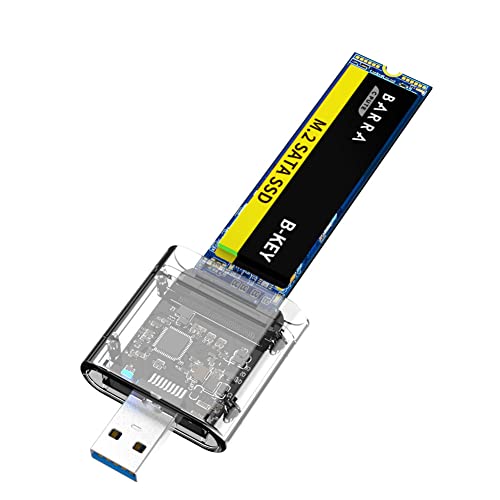 Qwertfeet M2 SSD Gehäuse M.2 auf USB 3.0 5Gbps High Speed SSD Gehäuse für SATA M.2 NGFF SSD 2242 2260 2280 mm Kartenadapter-Kits von Qwertfeet