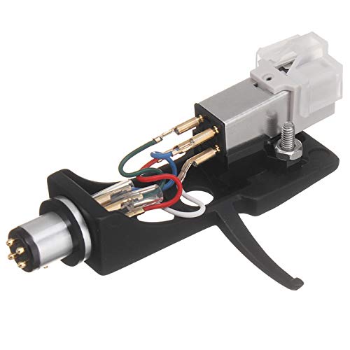 Qwertfeet Patronennadel Drehkopf 4 Kontakte Stecker für Plattenspieler Tonabnehmer Grammophon LP Vinyl Nadel von Qwertfeet