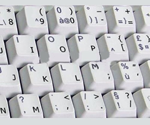 Qwerty Keys Dvorak UK Transparente Tastaturaufkleber mit Schwarzen Buchstaben - Geeignet für Jede Tastatur von Qwerty Keys