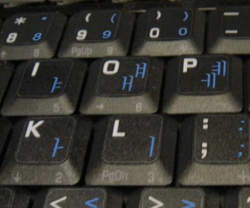 Qwerty Keys Koreanischen transparente Tastaturaufkleber mit Blauen Buchstaben - Geeignet für Jede Tastatur von Qwerty Keys