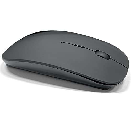 Qxvnm Bluetooth-Maus für Laptop, kabellose Maus, wiederaufladbar, leise, leicht, schlank, kabellos, kompatibel mit iPad, MacBook Air/Pro, Chromebook, Desktop, PC, Computer, schwarz von Qxvnm