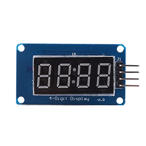 Qyebavge Rotlicht-LED-Digitalanzeige, 4-stelliges 7-Segment-Modul Mit TM1637, Einstellbare Helligkeit Für Mikrocontroller-Projekte von Qyebavge