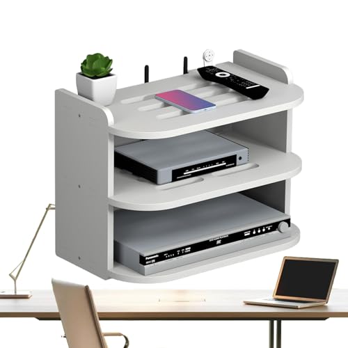 Qzdtue Multi-Layer WiFi Router Shelf, kein Drill Projector Storage Rack, Remote Control Organizer, Wireless Router Heat Dissipation Rack for Living Room, Bedroom, Electronics and Home Organization Qzdtue Multi-Layer WiFi Router Shelf, kein Drill Projector Storage Rack, Remote Control Organizer, Wireless Router Heat Dissipation Rack for Living Room, Bedroom, Electronics and Home Organization von Qzdtue
