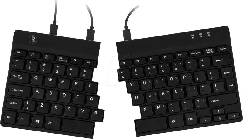 R-GO SP-DEWIBL - Tastatur, USB, kompakt, ergnomisch von R-Go Tools