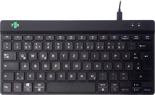 R-GO Tools Compact Break Kabelgebunden Tastatur Deutsch, QWERTZ Schwarz Ergonomisch von R-Go Tools