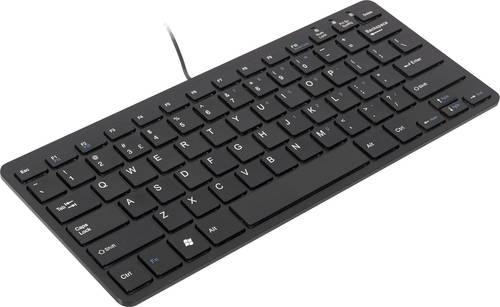 R-GO Tools Compact USB Tastatur Englisch, QWERTY Schwarz Ergonomisch von R-Go Tools