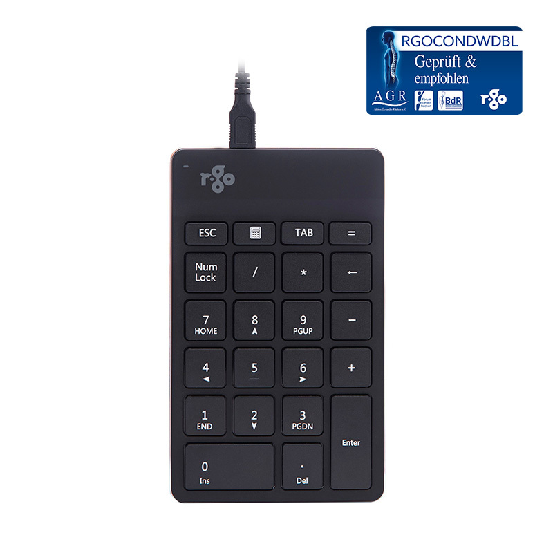 R-Go Numpad Break, Kabelgebunden, Schwarz von R-Go Tools