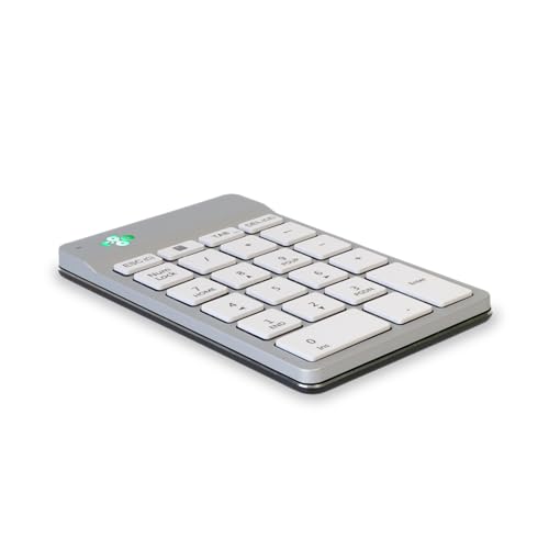 R-Go Numpad Break, Mit Anti-RSI-Software, Bluetooth kabellos Ziffernblock, Numerische Tastatur für Computer Laptop Tablet, Weiss von R-Go Tools