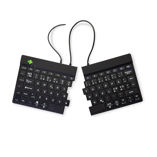 R-Go Split Ergonomische Tastatur - QWERTY (Nordic) - schwarz - drahtgebundenen, RGOSP-NDWIBL von R-Go Tools