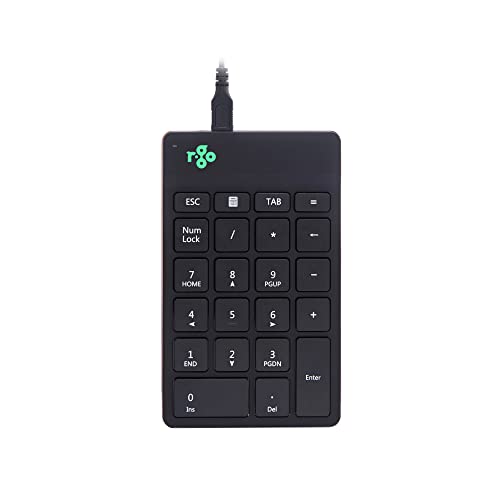 R-Go Tools R-Go Numpad Break, Numerische Zusatztastatur mit USB-Anschluss, Kabelgebunden, Schwarz, RGOCONMWDBL von R-Go Tools