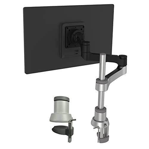 R-Go Zepher 4 C2 Monitor Halterung, Vollständig verstellbar, Für 13-40 Zoll bildschirm, 8 kg Tragkraft, Modulares Design, VESA 75x75/100x100, Schwarz/Silber von R-Go Tools