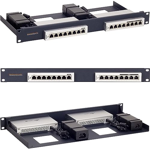 19 Zoll Rack Mount für Fortinet Firewall Appliance - 1U Server Rack Shelf mit Easy Access Netzwerkanschlüsse, Ordnungsgemäß Entlüftet, RM-UB-T1 von Rackmount.IT von R RACKMOUNT·IT