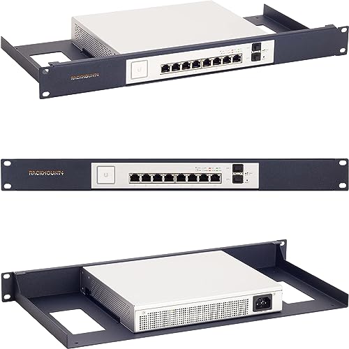 19 Zoll Rack Mount für Ubiquiti Switch Firewall Appliance - 1U Server Rack Shelf mit Easy Access Netzwerkanschlüsse, Ordnungsgemäß Entlüftet, RM-UB-T2 von Rackmount.IT von R RACKMOUNT·IT