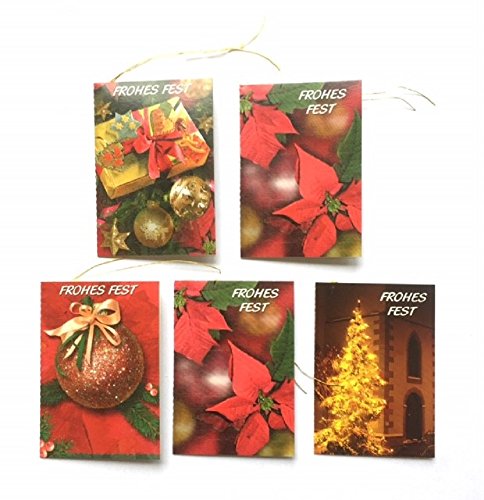 4 kärtchen, Anhänger Weihnachten (MOTIV-13) von RB