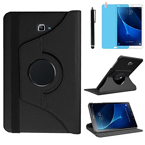 SM-T580 SM-T585 Schutzhülle für Samsung Galaxy Tab A 10.1 (A8-360 Grad drehbar) Schwarz schwarz 10.1inch von R.SHENGTE