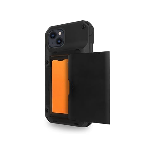 R2B® Hülle iPhone 15 - Handyhülle iPhone 15 mit 4 Kartenfächern und Screenprotector, Modell Zeist, Schwarze iPhone 15 Schutzhülle von R2B