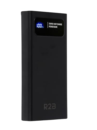 R2B® Powerbank 20000 mAh – Magnetische Apple Powerbank – Schnelles USB-C Laden – Kompatibel mit Power Bank Samsung & iPhone – Kabelloses Laden für unterwegs von R2B