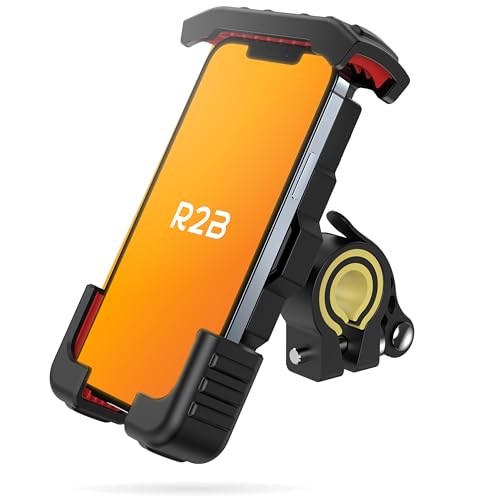 R2B Handy Halterung Fahrrad - Universal Fahrrad Handyhalterung, mit Safety Lock, Handyhalter Fahrrad für Mountainbikes, Motorräder und Motorroller, 360-Grad-Drehfunktion, einfache Montage R2B Handy Halterung Fahrrad - Universal Fahrrad Handyhalterung, mit Safety Lock, Handyhalter Fahrrad für Mountainbikes, Motorräder und Motorroller, 360-Grad-Drehfunktion, einfache Montage von R2B