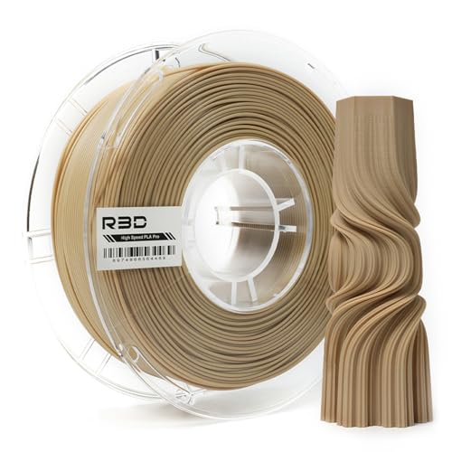 R3D PLA Latte High Speed Filament 1.75mm 1KG, 3D-Drucker-Filament für 30-600mm/s Hochgeschwindigkeitsdruck, Maßgenauigkeit +/- 0,02mm, 1kg Kunststoffspule, kompatibel mit AMS von R3D
