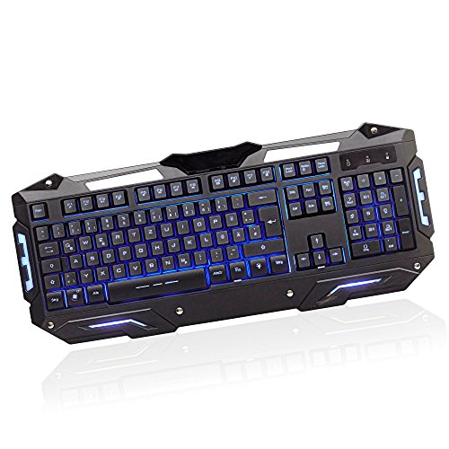 R4MPAG3 DRP-10100 Professionelle USB Gaming Tastatur - 105 Tasten Keyboard - mit RGB LED-Hintergrundbeleuchtung von R4MPAG3