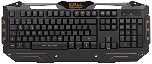 R4MPAGE RP-10100 Professionelle Mechanische USB Gaming Tastatur - 105 Tasten Mechanical Keyboard - mit RGB LED-Hintergrundbeleuchtung von R4mpage